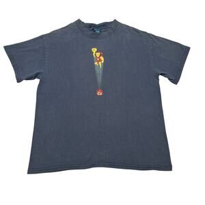 Vintage Y2K Gama-Go Flying Deathbot Robot Graphic T Shirt Men's Medium Rare